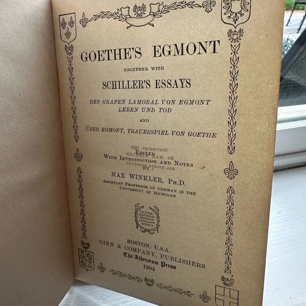 Goethe's Egmont Book